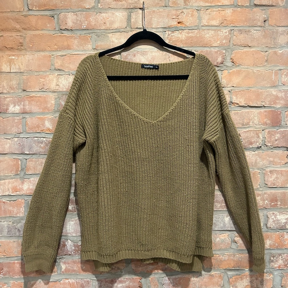 Boohoo Chunky Camel-Colored Sweater